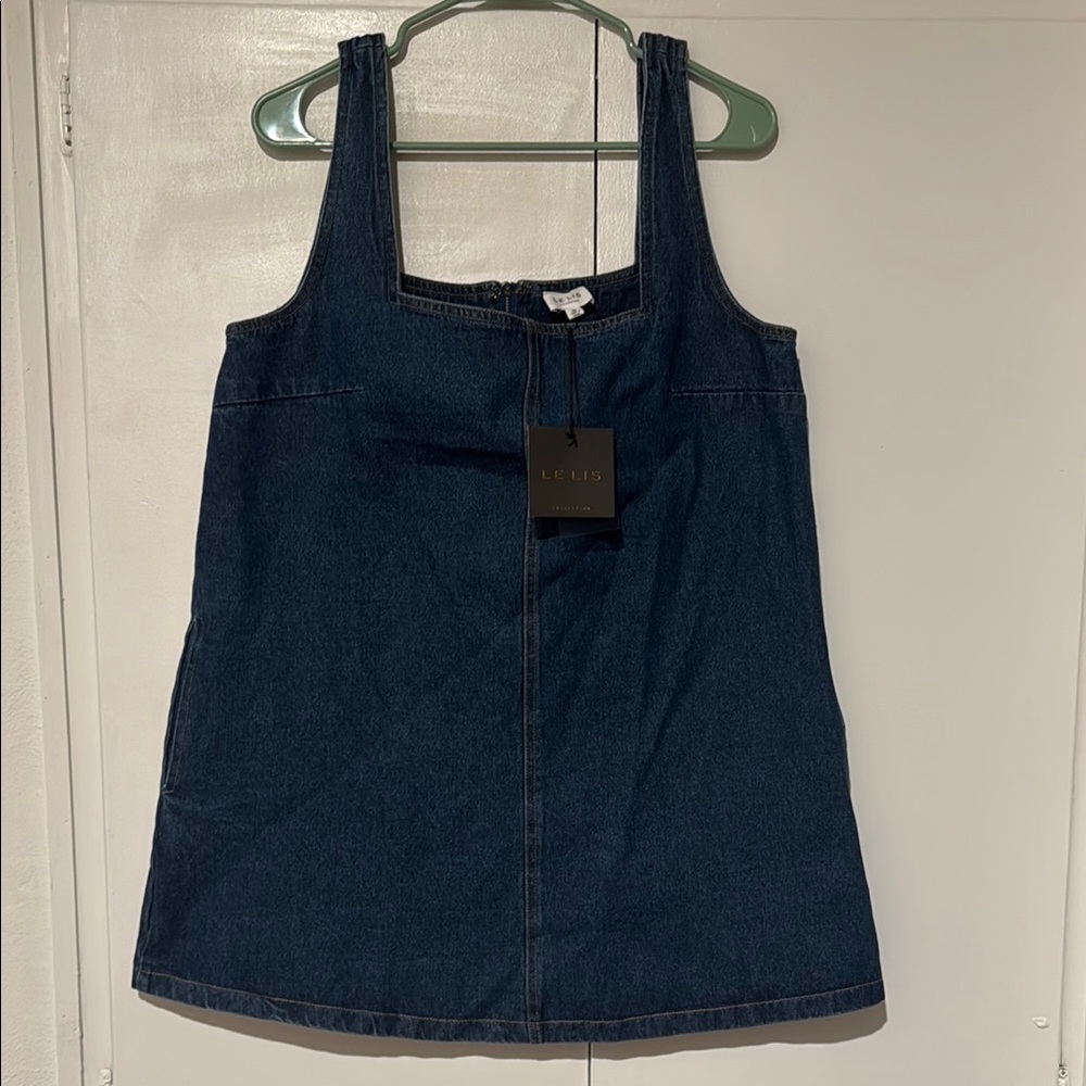 Le Lis Dark Blue Denim Dress